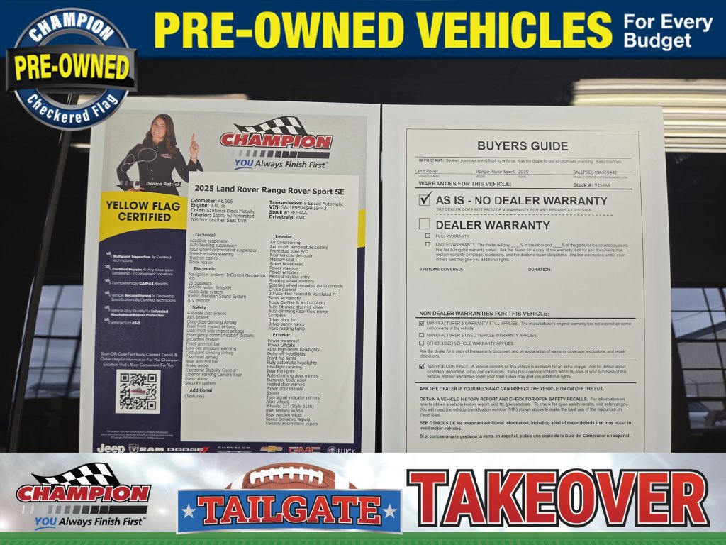 Used 2025 Land Rover Range Rover Sport SE AWD/4WD image 32