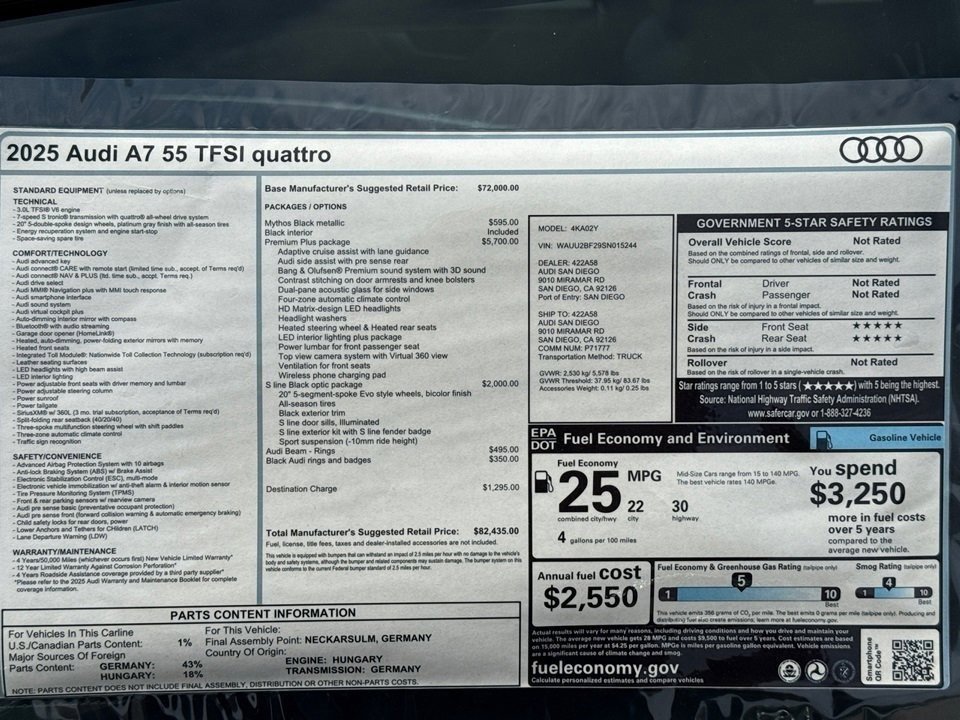 New 2025 Audi A7 3.0T Premium Plus image 21