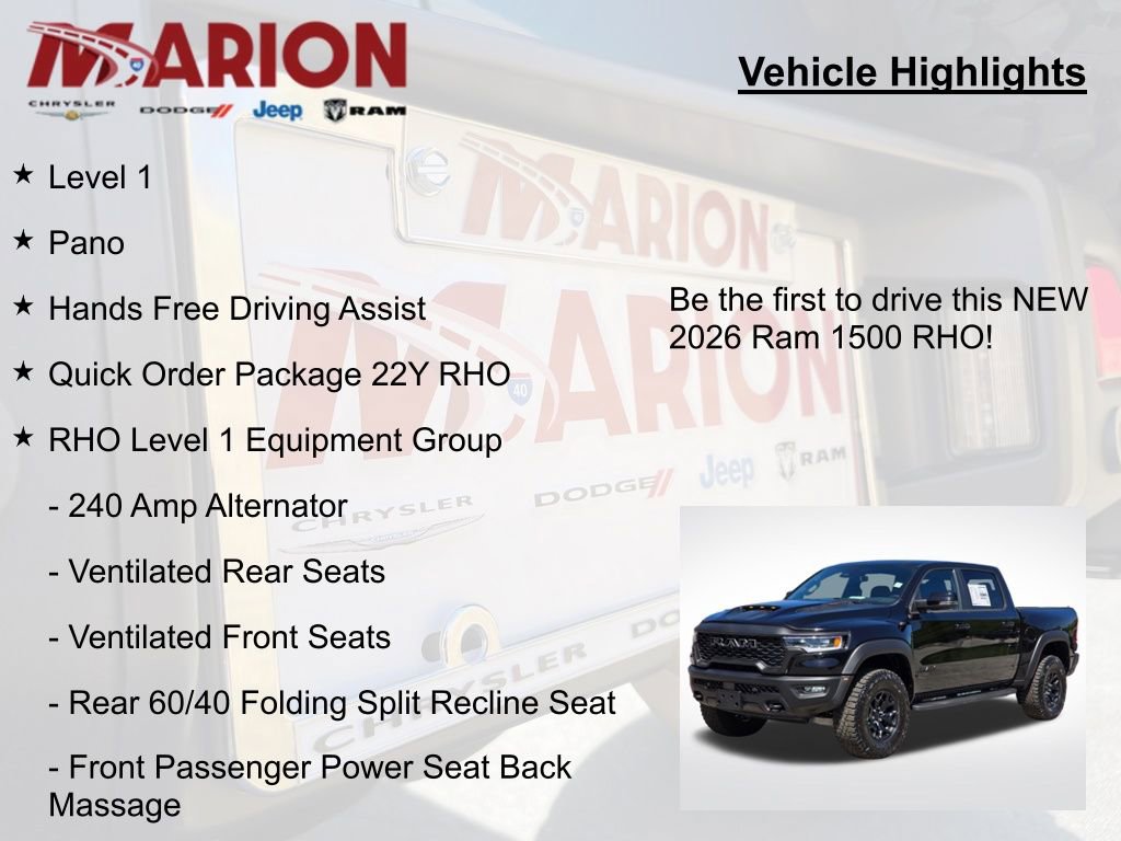 New 2026 RAM 1500 RHO AWD/4WD image 5