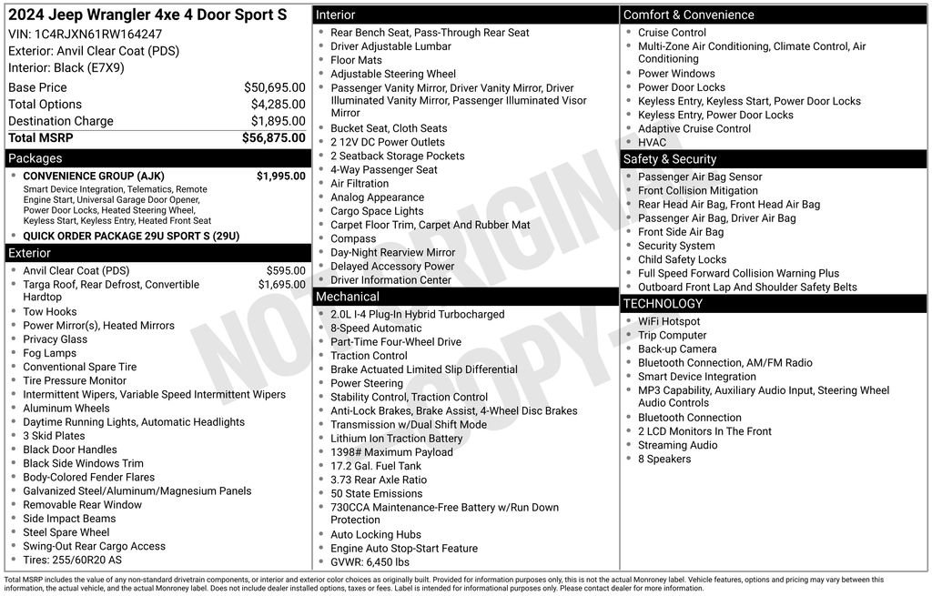 Used 2024 Jeep Wrangler Unlimited w/ Convenience Group AWD/4WD image 17