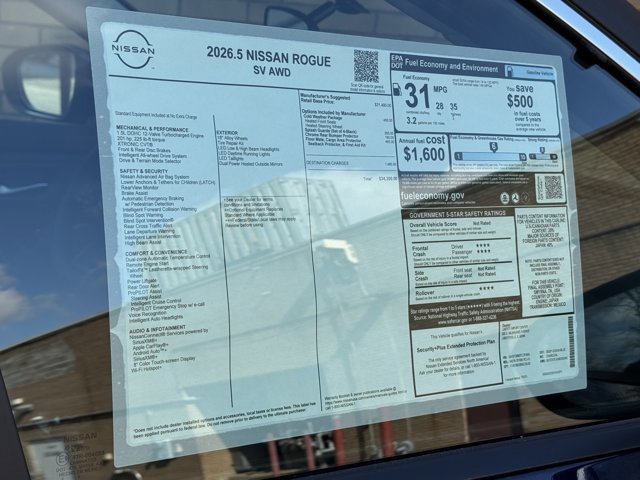New 2026 Nissan Rogue SV w/ Cold Weather Package image 15