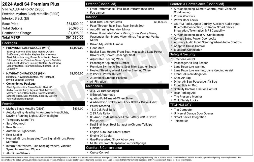 Used 2024 Audi S4 Premium Plus w/ Premium Plus Package image 30