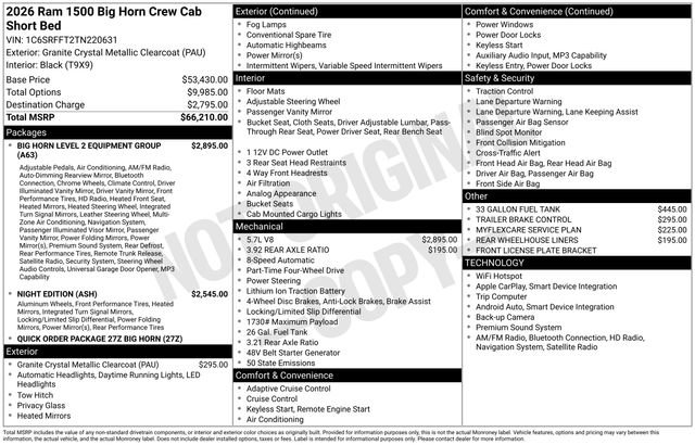 Used 2026 RAM 1500 Big Horn AWD/4WD image 7