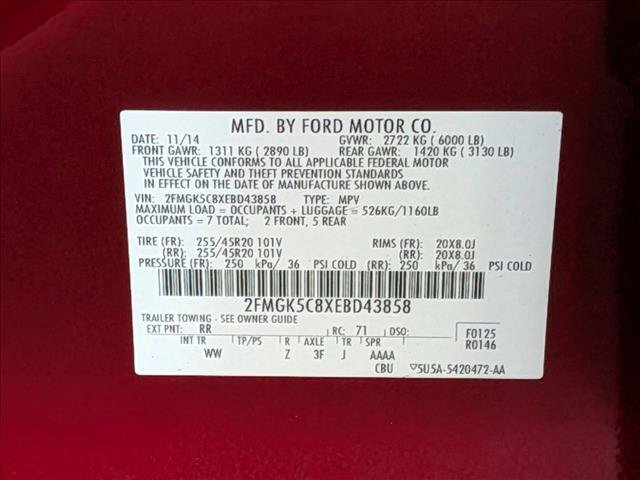 Used 2014 Ford Flex SEL w/ Equipment Group 202A FWD image 24