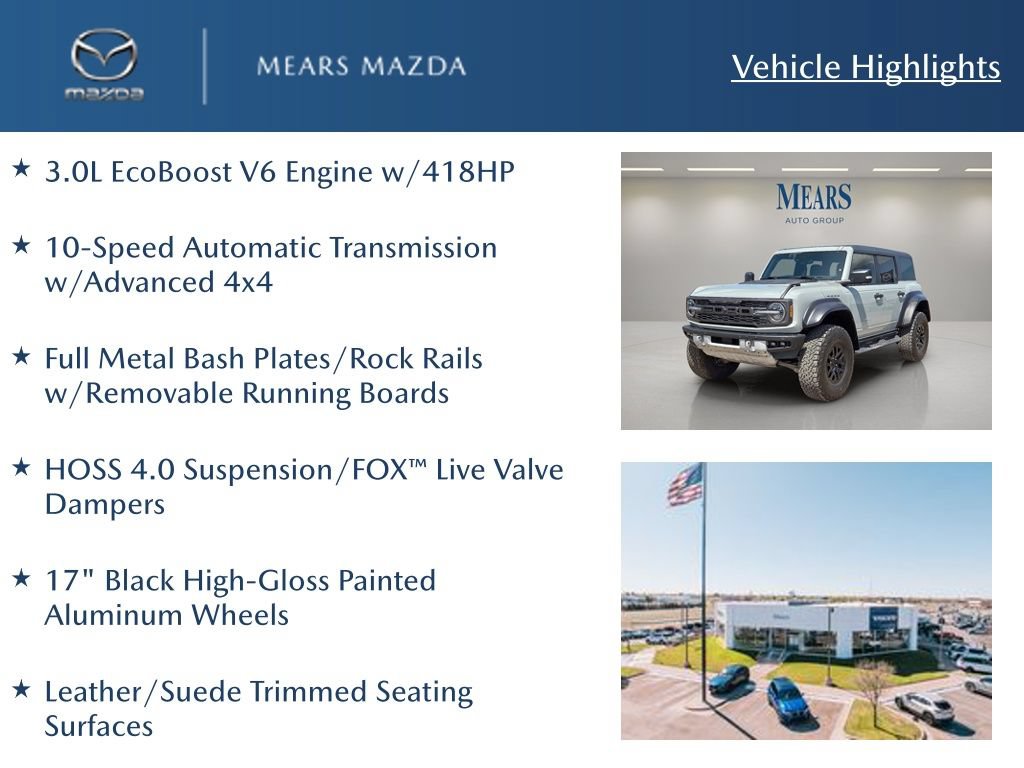 Used 2022 Ford Bronco Raptor AWD/4WD image 2