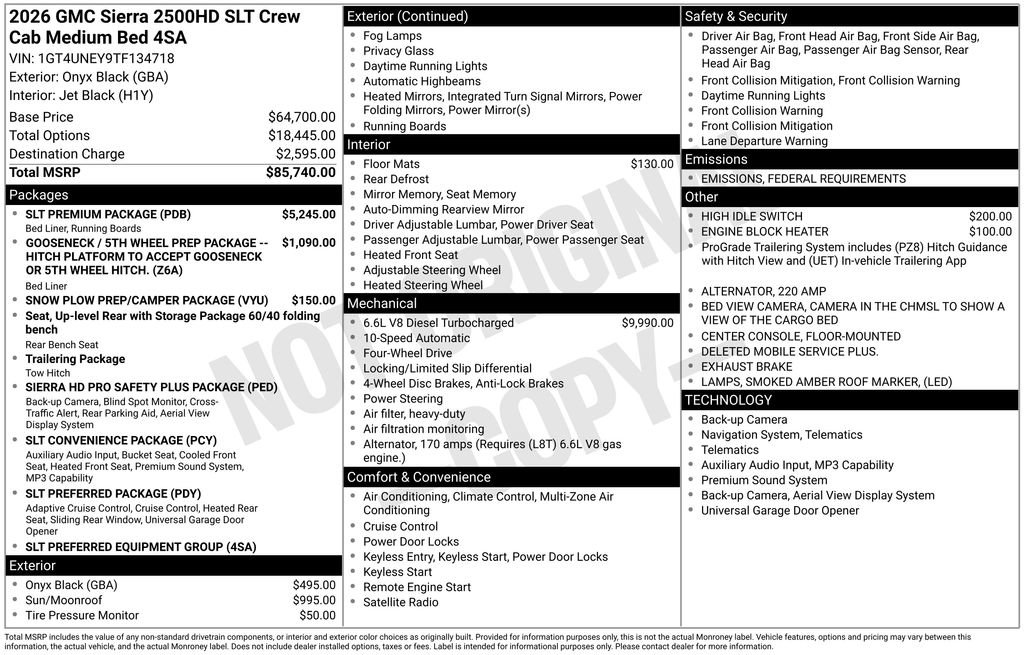 New 2026 GMC Sierra 2500 SLT w/ SLT Premium Package image 59