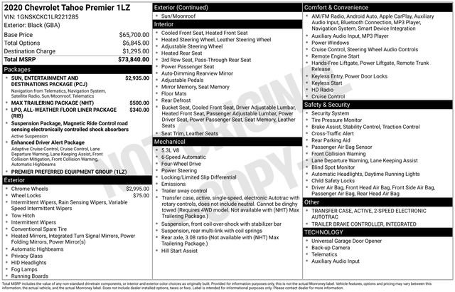 Used 2020 Chevrolet Tahoe Premier image 2