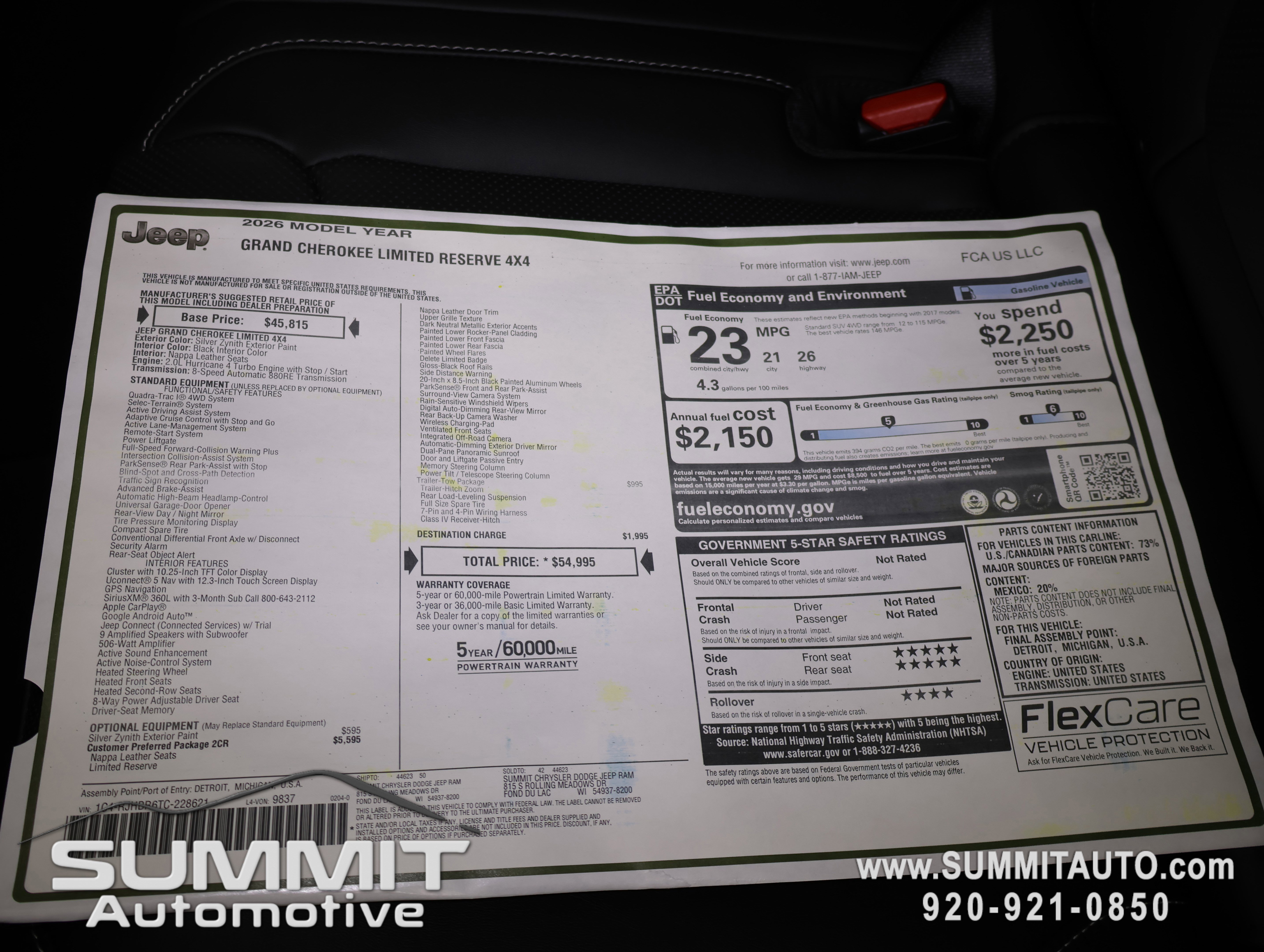 New 2026 Jeep Grand Cherokee Limited Reserve image 44