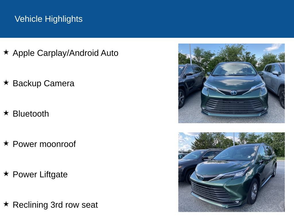 Used 2025 Toyota Sienna XLE FWD image 2