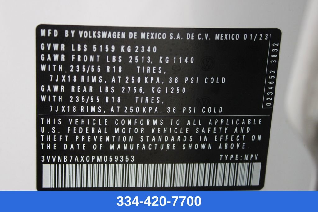 Certified 2023 Volkswagen Tiguan SE w/ Panoramic Sunroof Package image 30