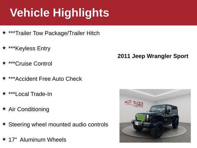 Used 2011 Jeep Wrangler Sport image 3