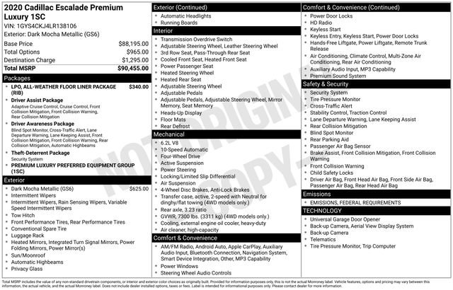 Used 2020 Cadillac Escalade Premium Luxury image 25