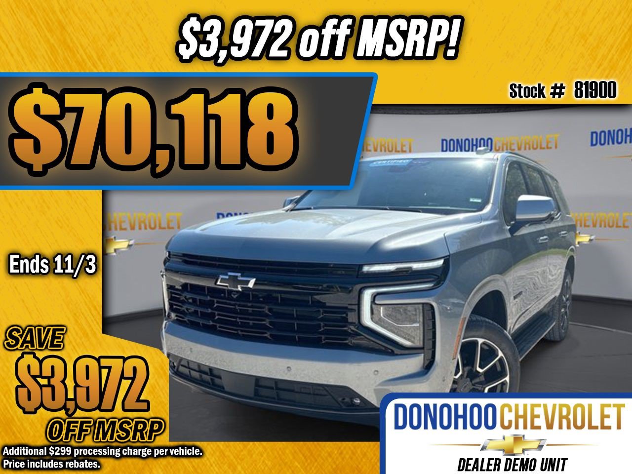 New 2026 Chevrolet Tahoe RST w/ Comfort Package
