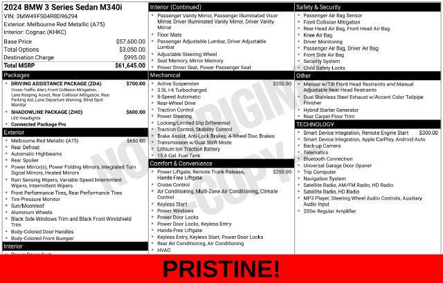 Used 2024 BMW M340i w/ Driving Assistance Package RWD image 15