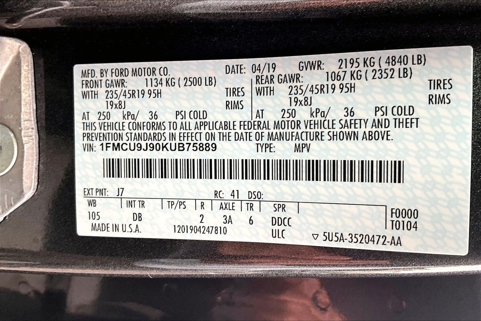 Used 2019 Ford Escape Titanium AWD/4WD image 30