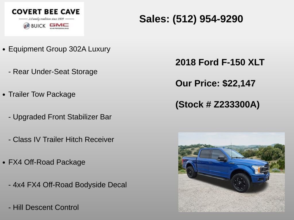 Used 2018 Ford F150 XLT w/ Equipment Group 302A Luxury AWD/4WD image 18