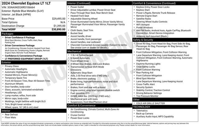 Used 2024 Chevrolet Equinox LT FWD image 30