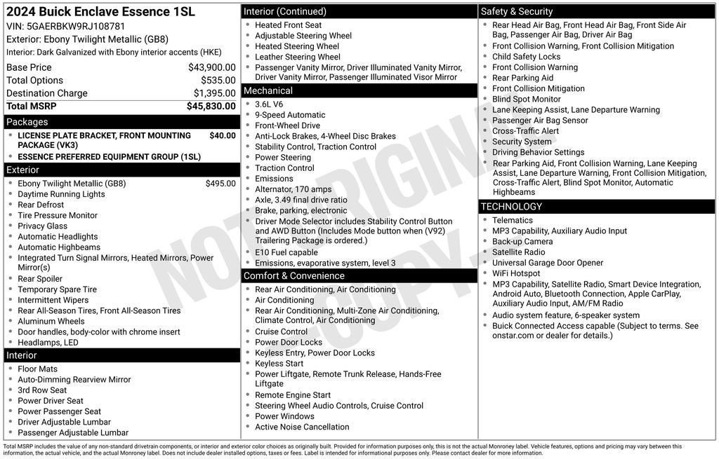 Used 2024 Buick Enclave Essence FWD image 38