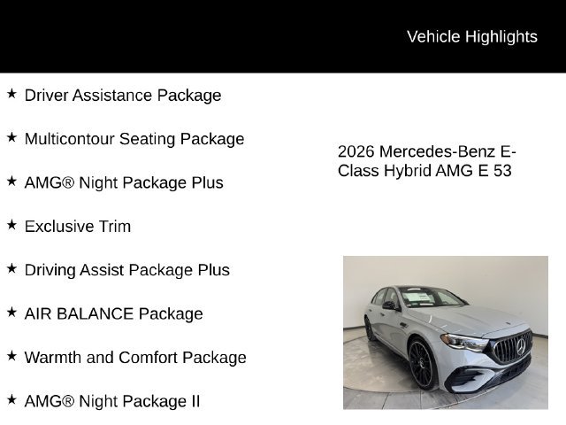 New 2026 Mercedes-Benz E 53 AMG e 4MATIC Sedan image 6