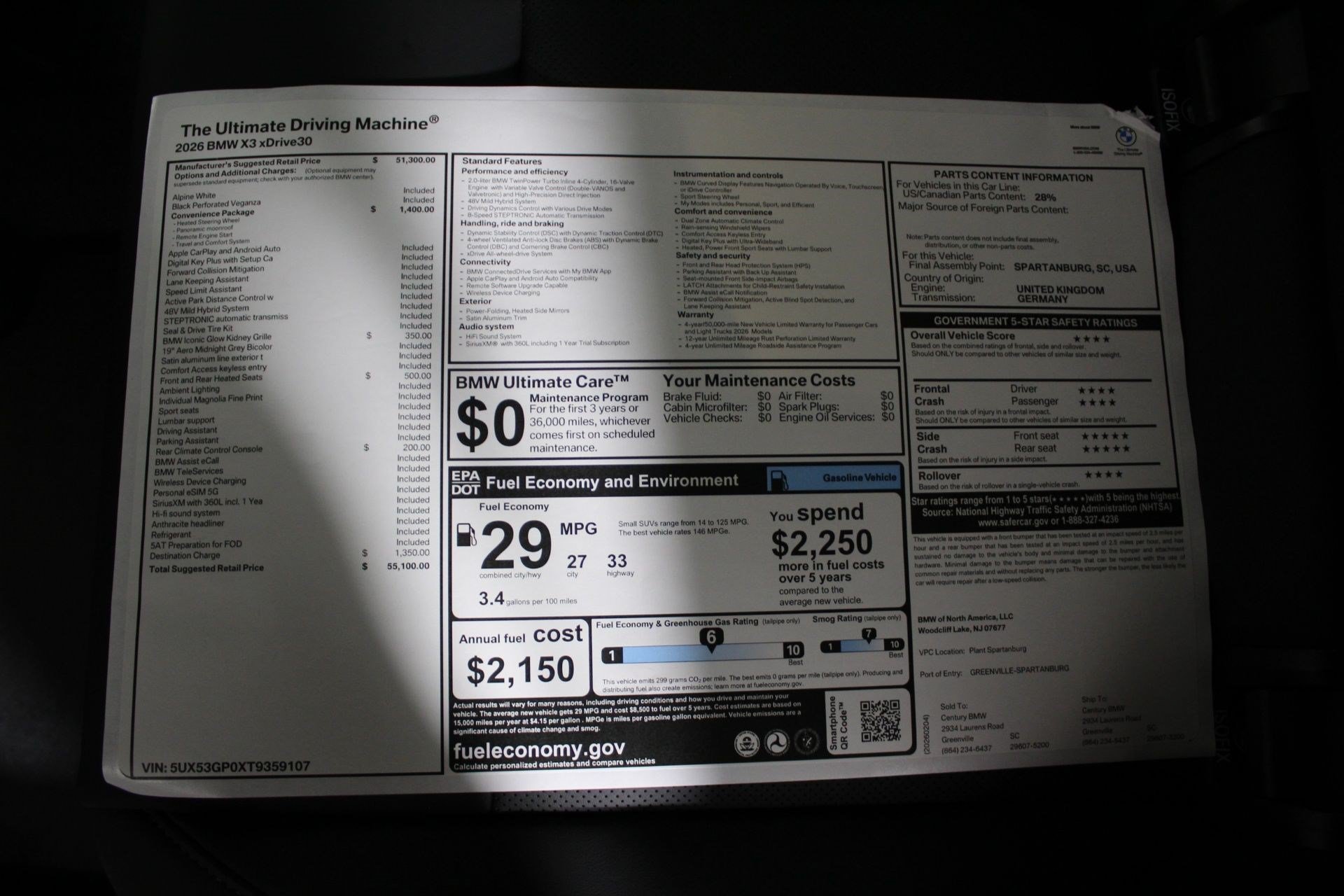 New 2026 BMW X3 xDrive30i w/ Convenience Package AWD/4WD image 21