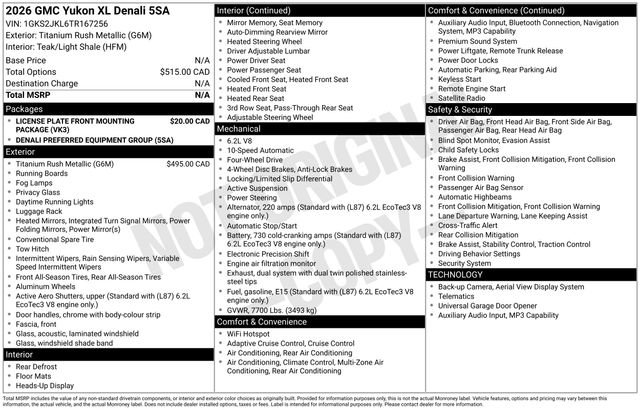 Used 2026 GMC Yukon XL Denali