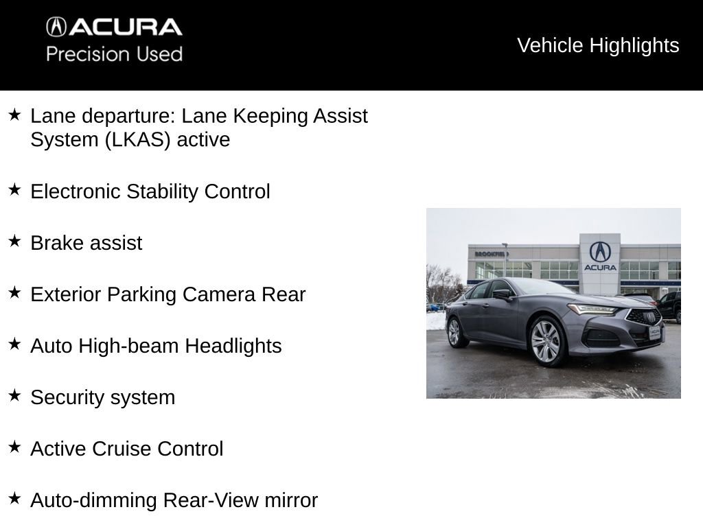 Certified 2021 Acura TLX SH-AWD w/ Technology Package image 17