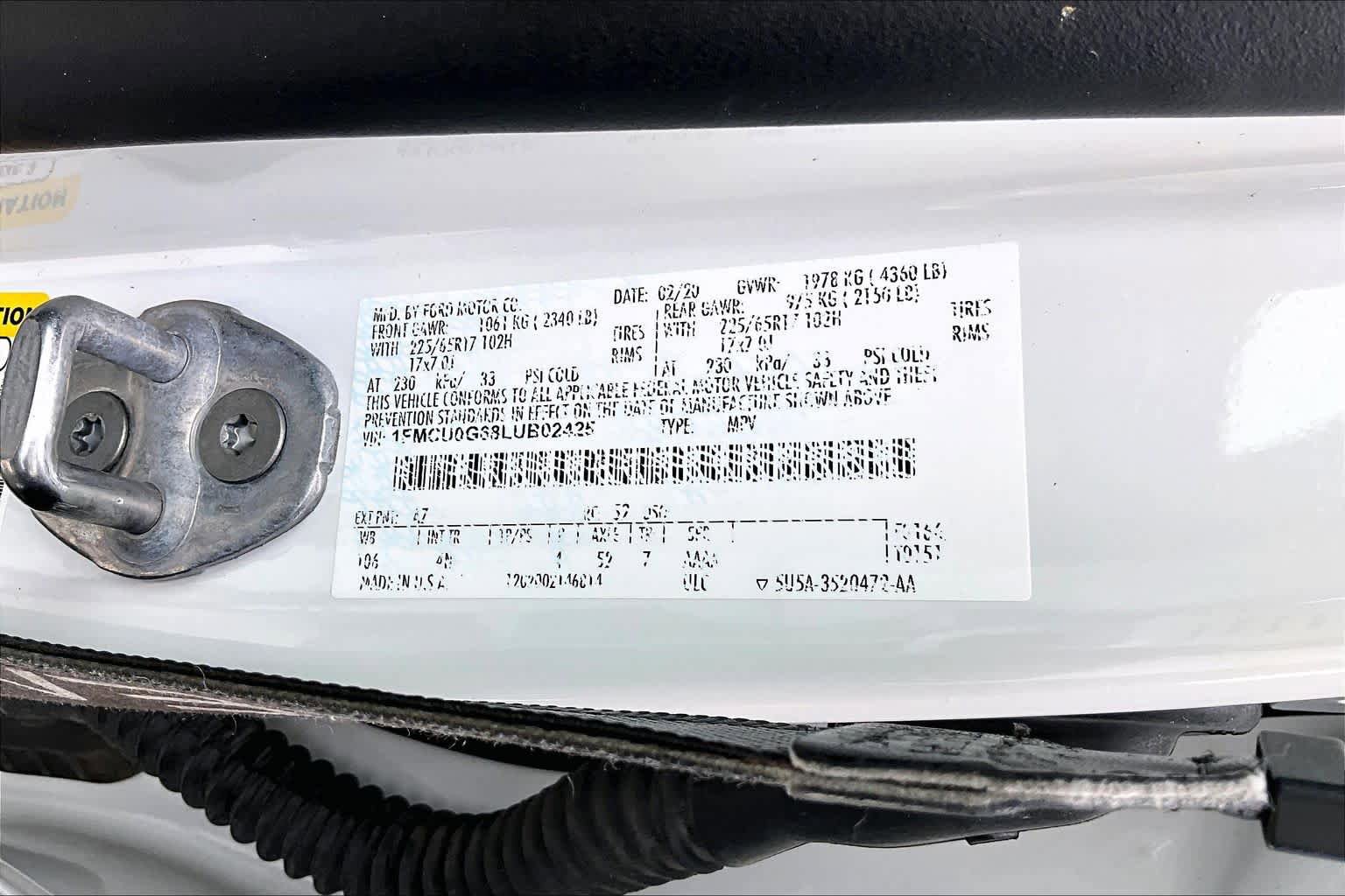 Used 2020 Ford Escape SE FWD image 34