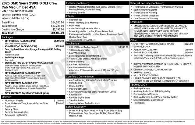 New 2025 GMC Sierra 2500 SLT w/ SLT Premium Package image 10