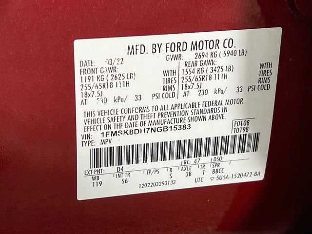Used 2022 Ford Explorer XLT w/ Equipment Group 202A AWD/4WD image 30