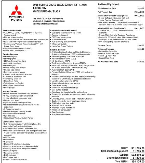 Used 2025 Mitsubishi Eclipse Cross AWD image 39