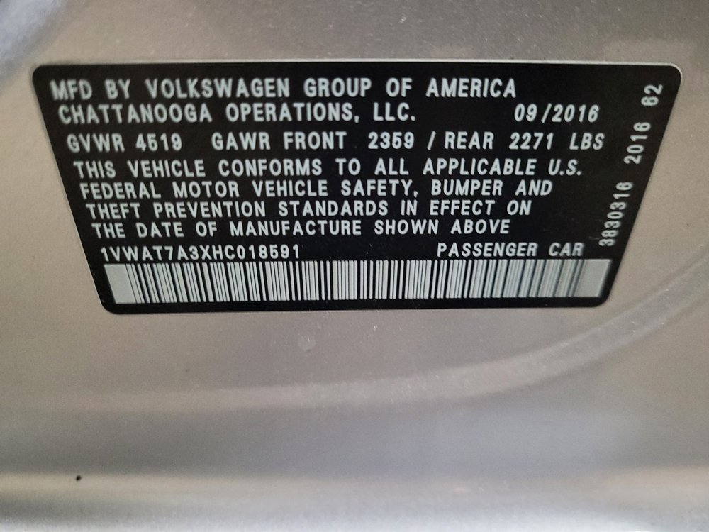 Used 2017 Volkswagen Passat 1.8T S FWD image 33