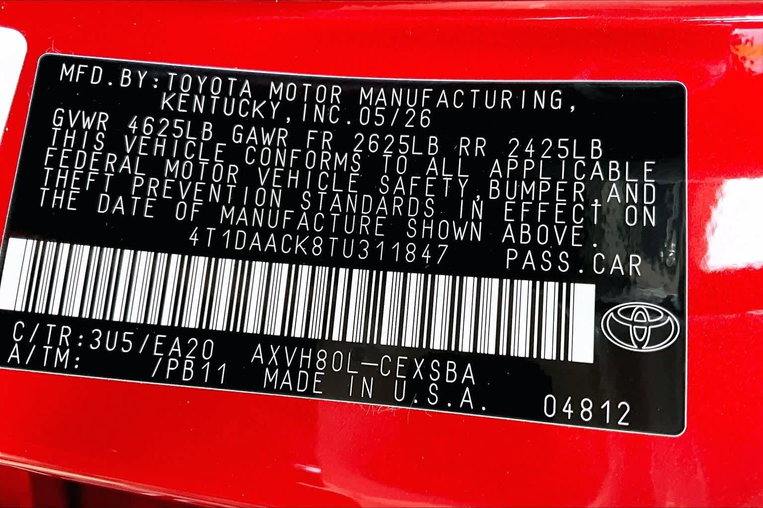 New 2026 Toyota Camry SE FWD image 20