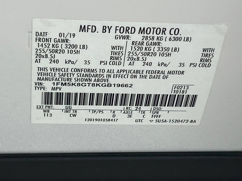 Used 2019 Ford Explorer Sport w/ Equipment Group 401A AWD/4WD image 48