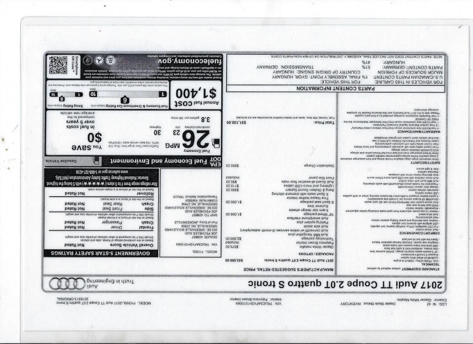 Used 2017 Audi TT 2.0T w/ Technology Package image 22
