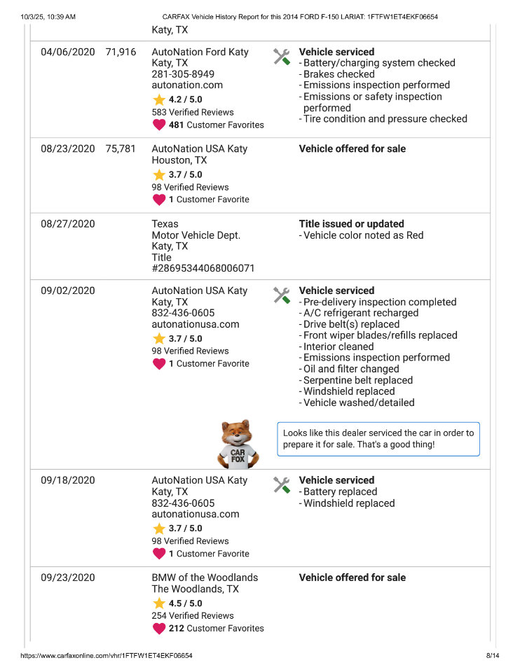 Used 2014 Ford F150 Lariat w/ Equipment Group 502A Luxury image 89