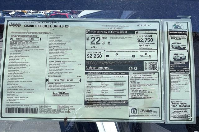 New 2026 Jeep Grand Cherokee L Limited w/ Limited Altitude Package AWD/4WD image 16