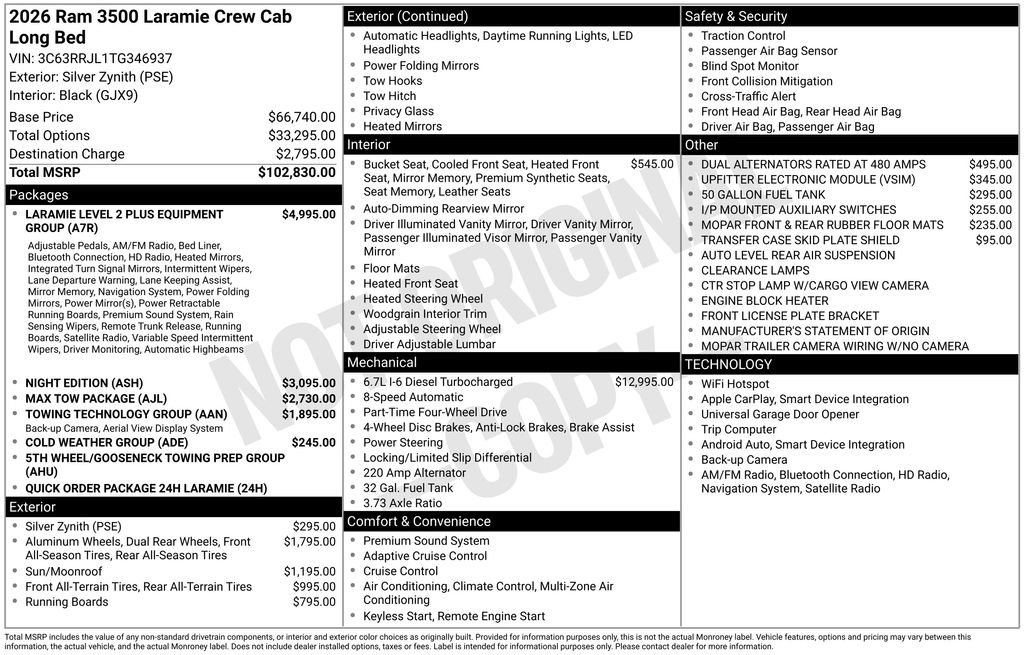 New 2026 RAM 3500 Laramie AWD/4WD image 6