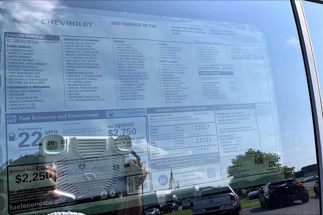 New 2026 Chevrolet Traverse RS w/ LPO, Floor Liner Package FWD image 13