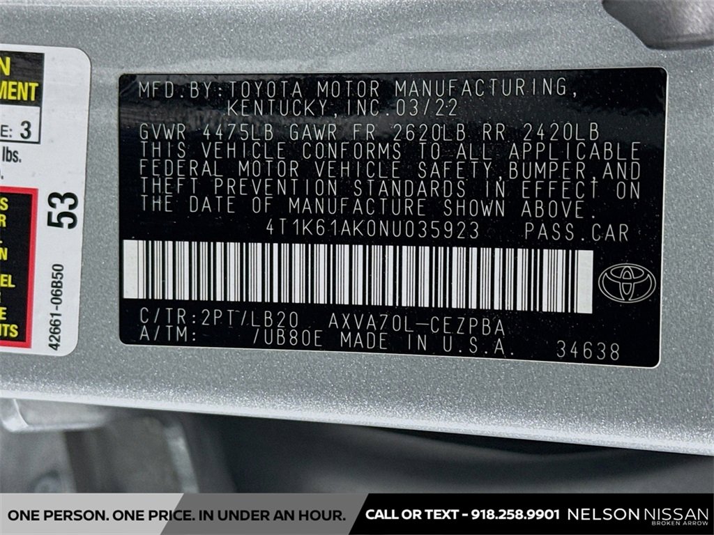 Used 2022 Toyota Camry XSE image 32