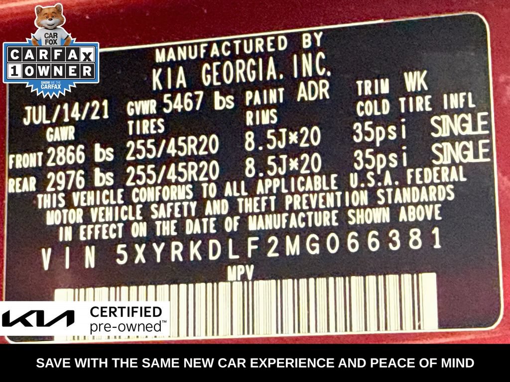 Certified 2021 Kia Sorento SX AWD/4WD image 41