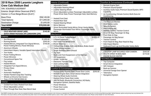 Used 2018 RAM 2500 Longhorn w/ Cold Weather Group image 46