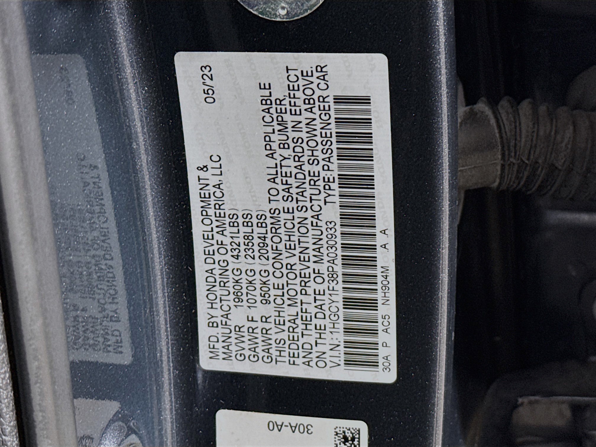 Certified 2023 Honda Accord EX image 37