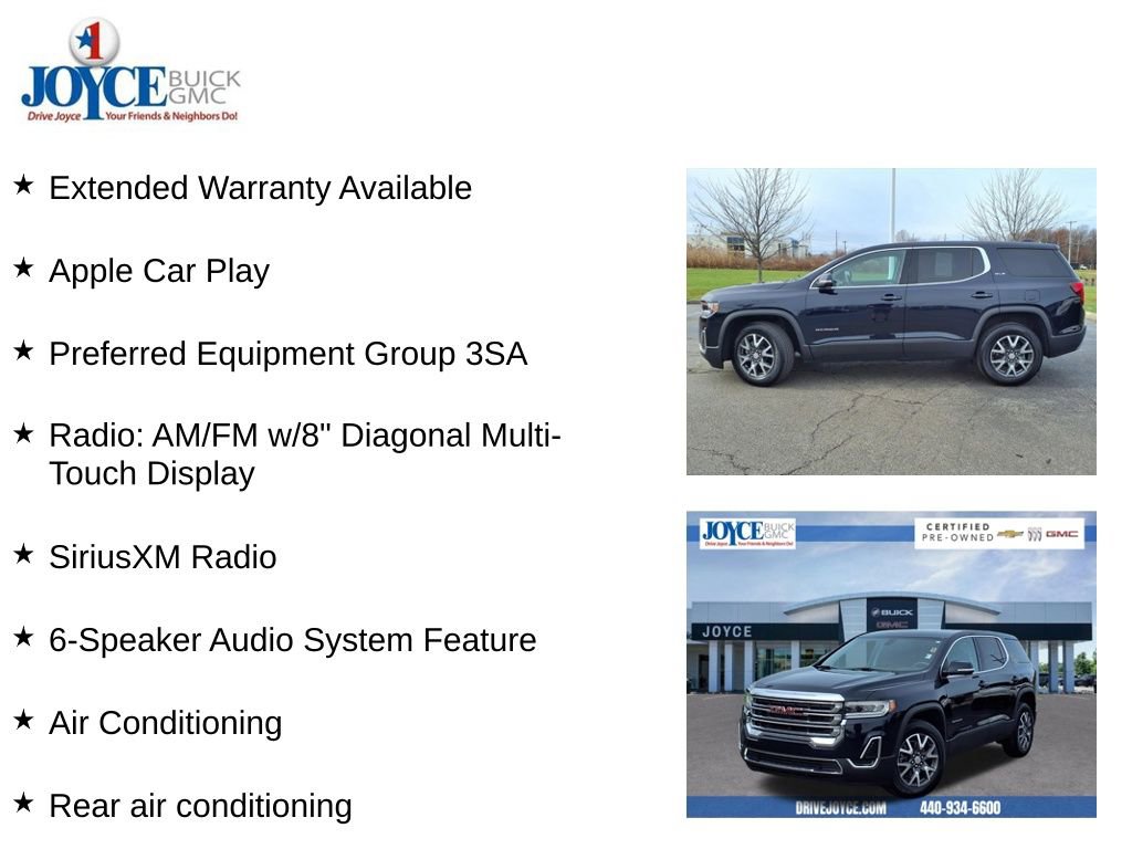 Certified 2021 GMC Acadia SLE image 9