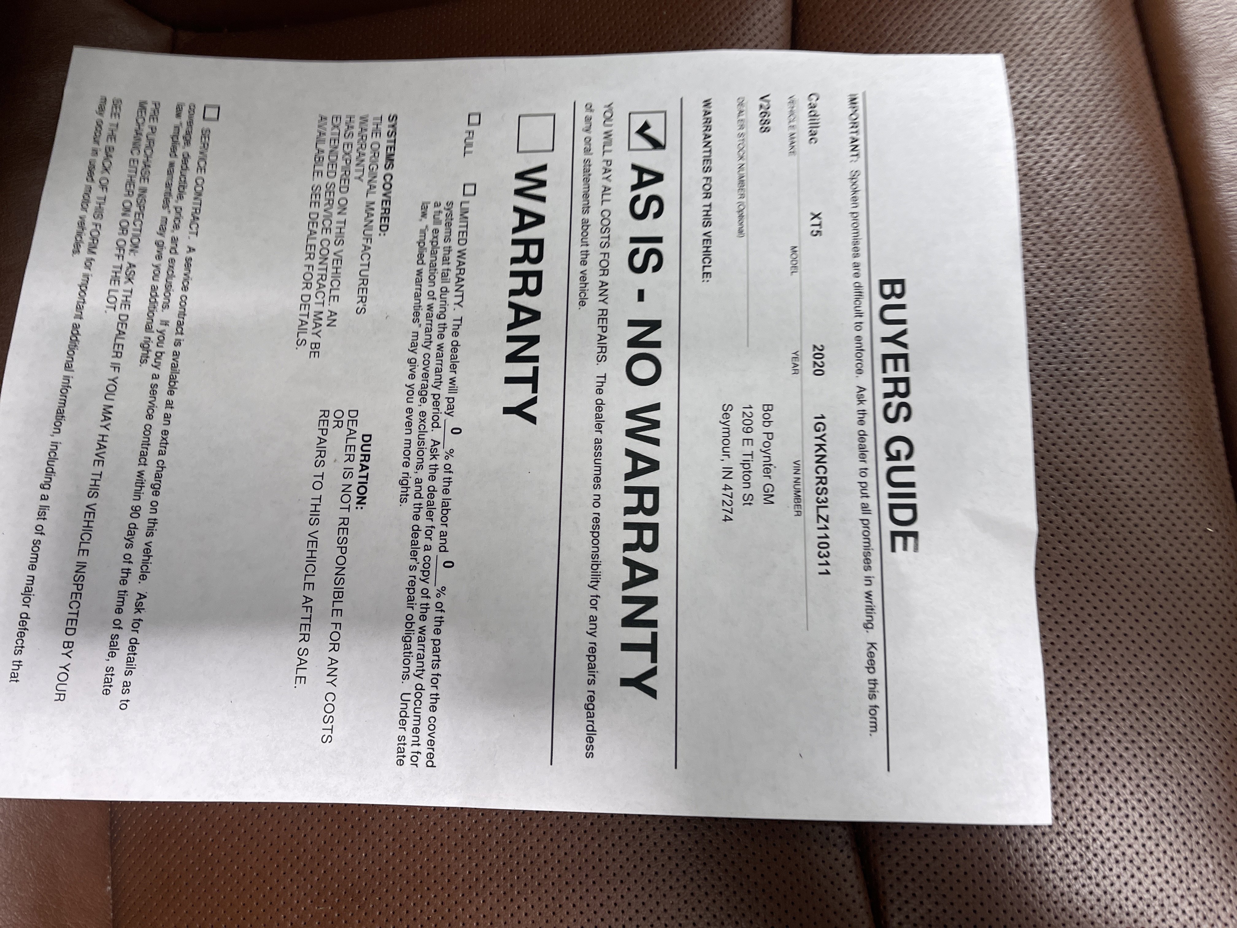 Used 2020 Cadillac XT5 Premium Luxury image 27