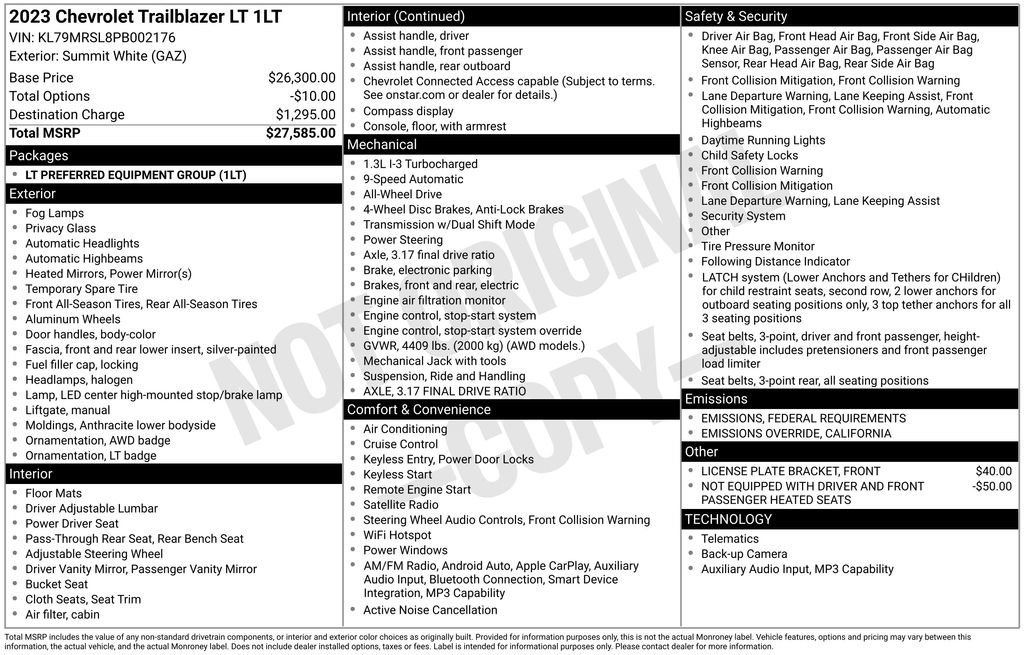 Used 2023 Chevrolet TrailBlazer LT image 9