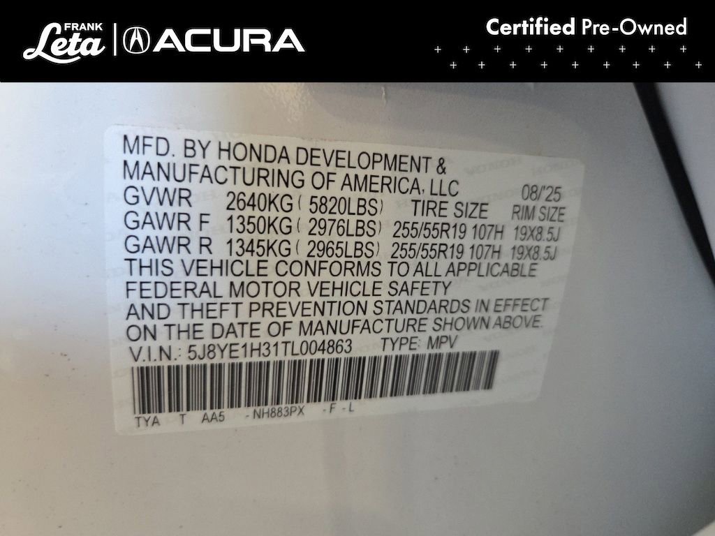 Certified 2026 Acura MDX SH-AWD image 27