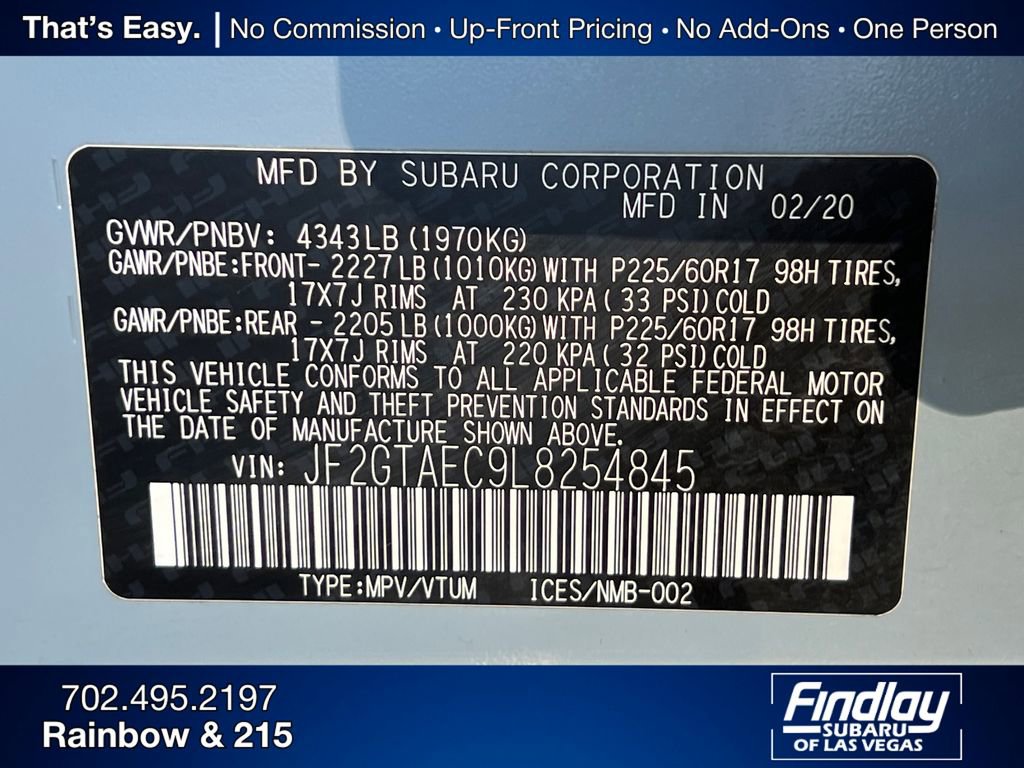 Used 2020 Subaru Crosstrek 2.0i Premium w/ Moonroof Package 2 image 34