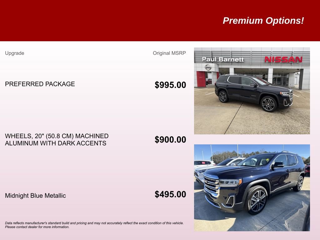 Used 2022 GMC Acadia SLT w/ Preferred Package image 9