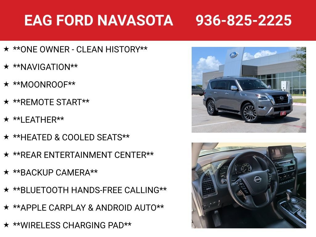 Used 2023 Nissan Armada Platinum w/ Captain's Chairs Package RWD image 4