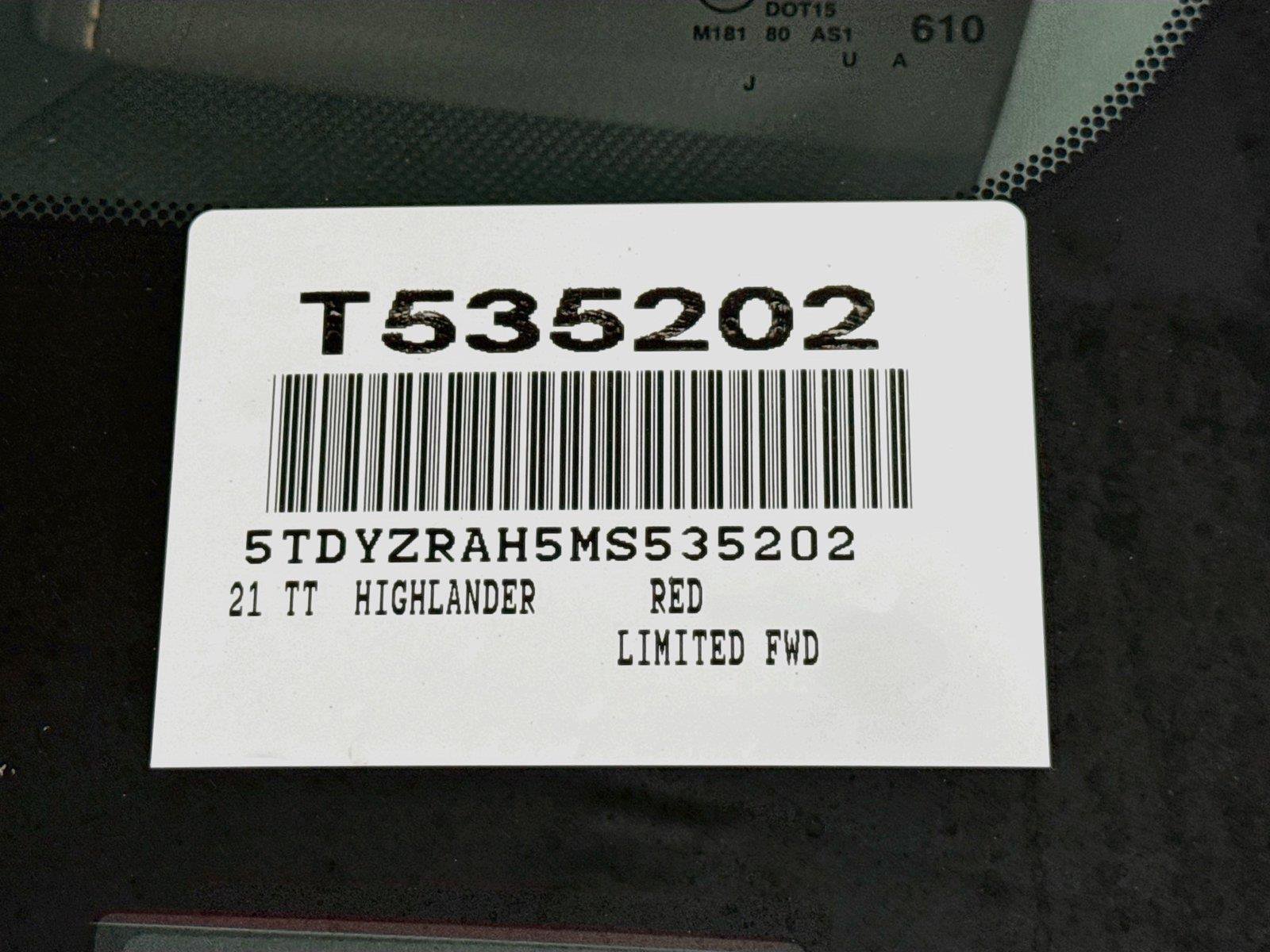 Certified 2021 Toyota Highlander Limited FWD image 50